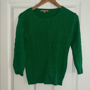 KIER + J Vibrant Green Crew Neck Sweater